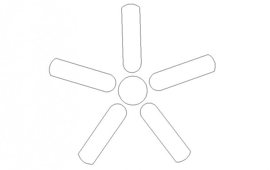 Detail electrical unit of fan 2d view in autocad