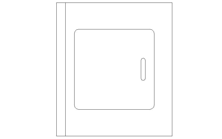 Detail Elevation of cabinet 2d view in autocad