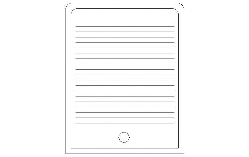 Detail Elevation of kitchen sink autocad file