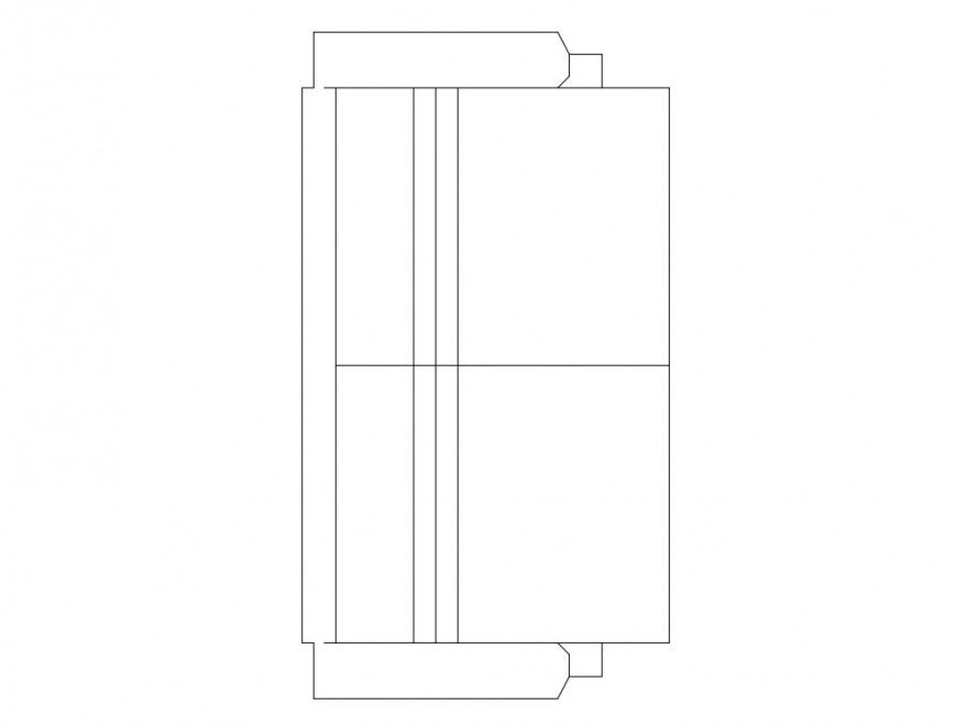 Detailed Elevation of Sofa Set 2D View CAD Furniture Block