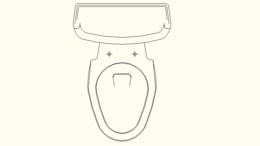 Detail english toilet elevation and plan dwg file