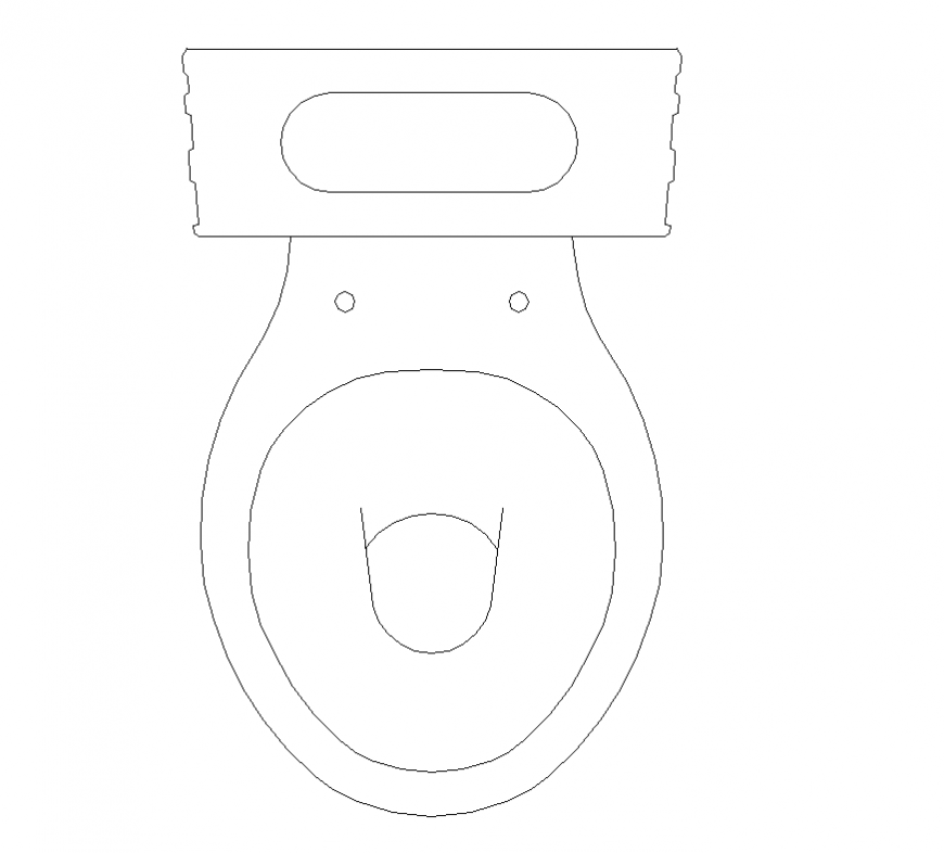 Detail English toilet elevation layout 2d view autocad file