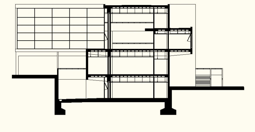 Detail facade plan and elevation autocad file