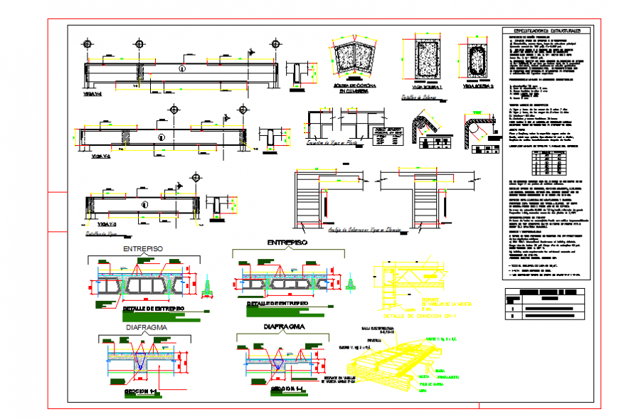 Detail For Structure detail Type of Beam & Column & Bar design