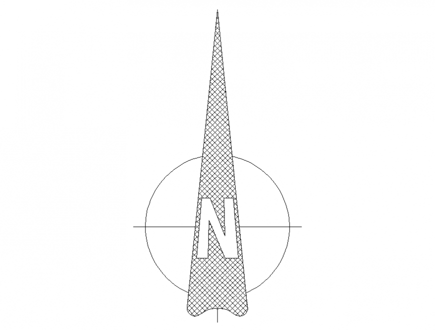 Detail hatching north arrow detail dwg file