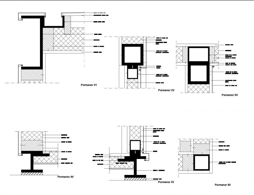 Detail I section plan autocad file