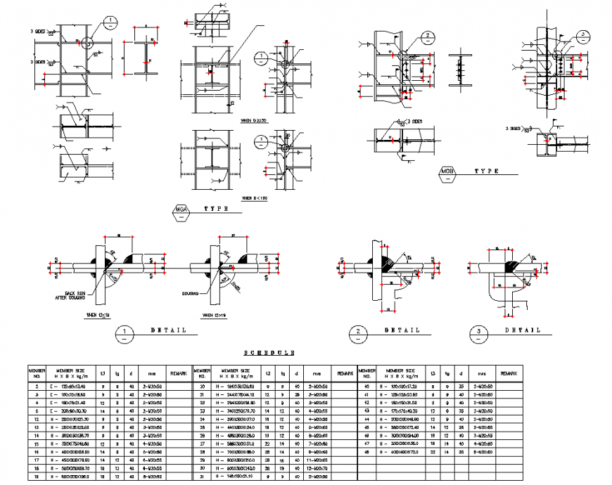 Detail I section plan layout file