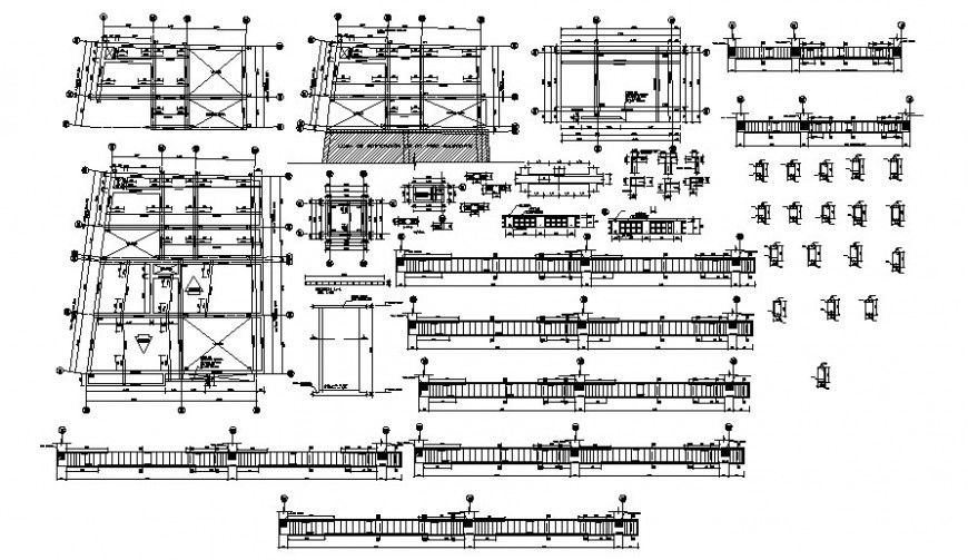 Detail installation column and beam drawing in autocad