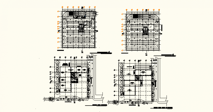 Detail irrigation network elevation and section layout file