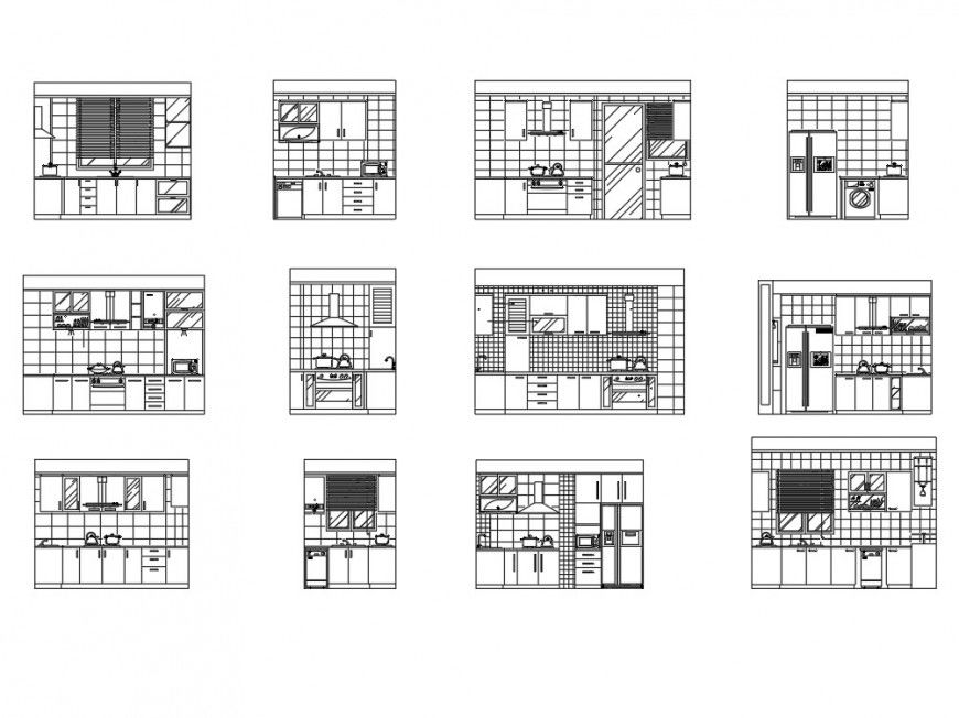 Detail Kitchen elevation plan