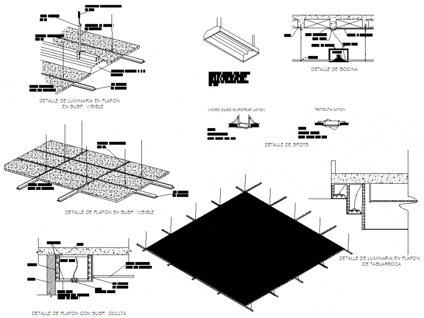 Detail lights in suspended ceilings layout file
