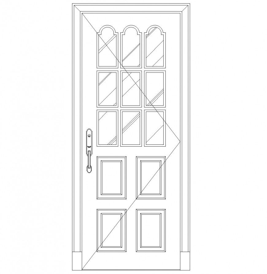 Detail of  Modern door cad blocks layout file