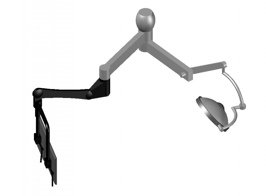 Detail of 3 d Electrical fitting elevation autocad file