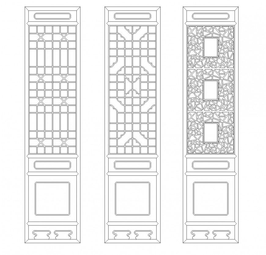 Architect-designed Chinese classical plan AutoCAD DWG with elevations