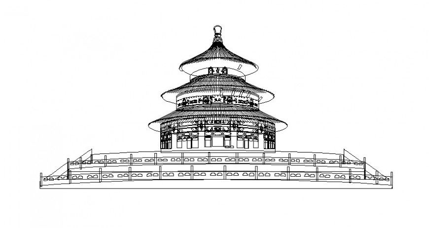 Detail of architectural building units drawing in autocad
