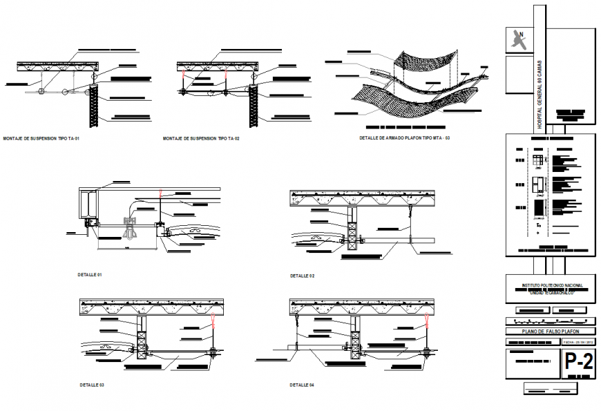 Detail of armed plate type section plan layout file