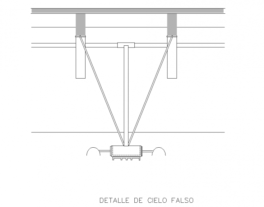 Detail of ceiling section dwg file
