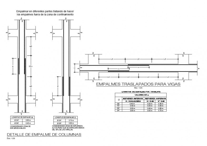 Detail of column and beam construction block layout file in dwg format