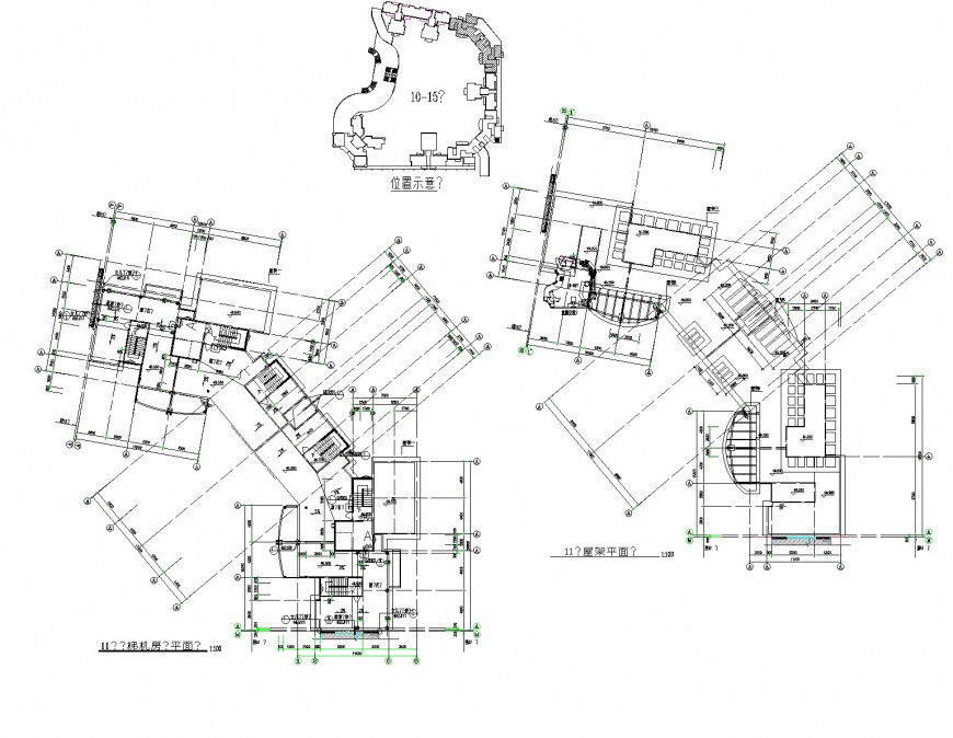 Detail of commercial building plan autocad file