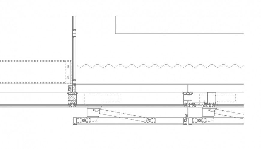 Detail of construction unit 2d view CAD block layout file in autocad format
