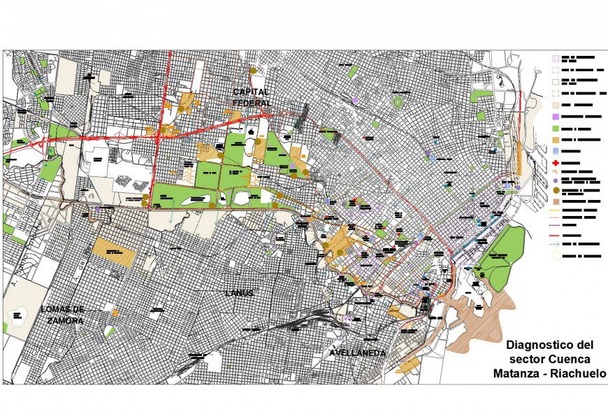 Detail of development city plan layout file