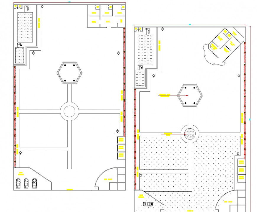 Detail of Fame house plan autocad file