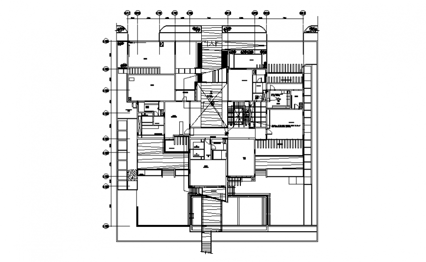 Detail of first floor electrical house autocad file