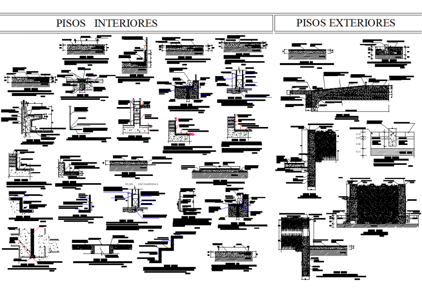 Detail of flats wall section plan dwg file