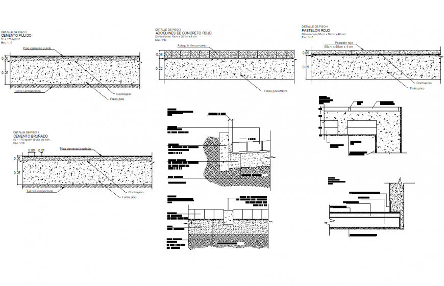 Detail of floors section plan layout file