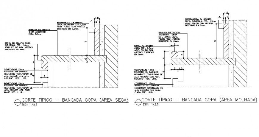 Granite Table 2D CAD Drawing and Design in AutoCAD file