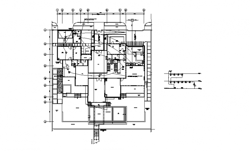 Detail of ground floor electrical house layout file