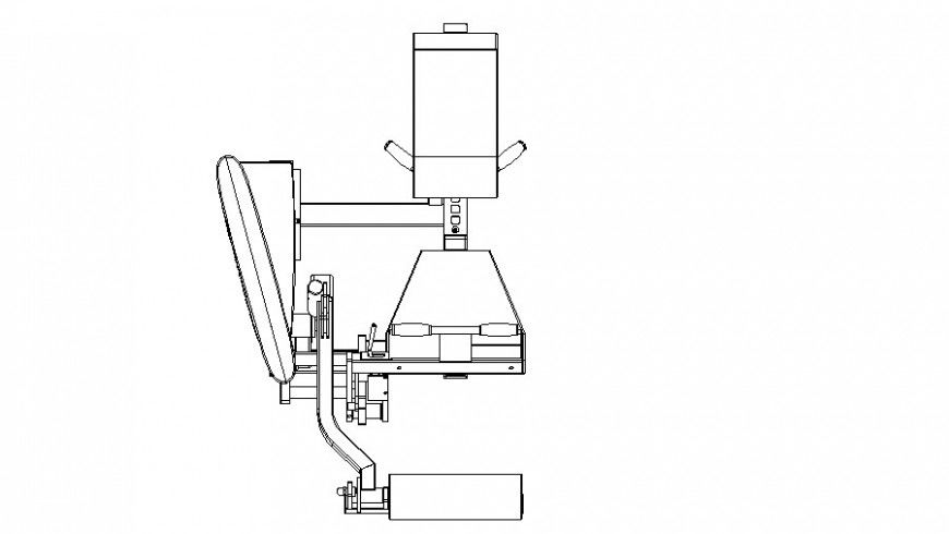Detail of gym equipment plan autocad file