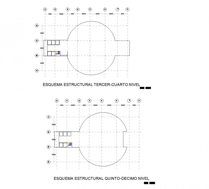 Detail of hidden line Plant architect commercial plan dwg file