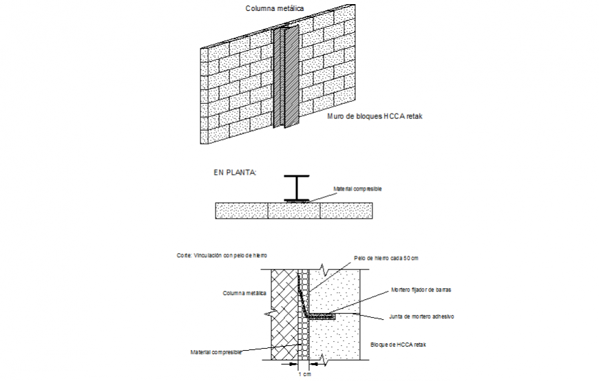 Detail of isometric view wall section layout file