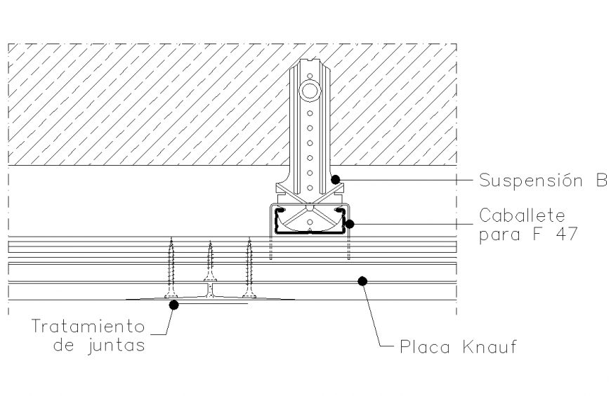 Detail of joint treatment plan autocad file