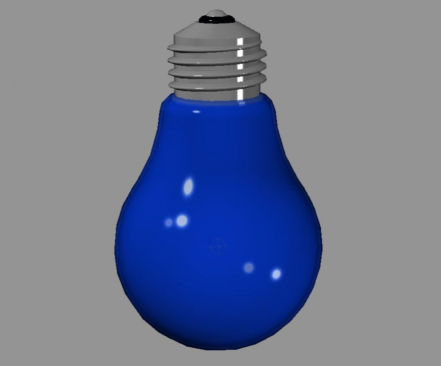 Detail of light bulb 3d model CAD blocks layout file in dwg format