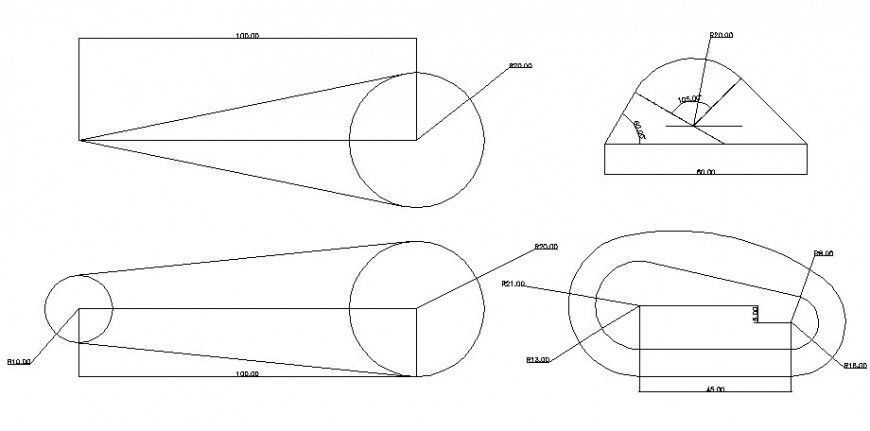 Detail of mechanical block autocad drawing