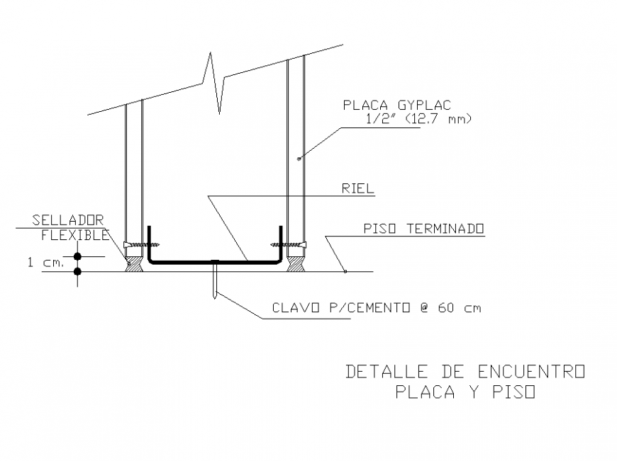 Detail of meeting plate and floor section layout file