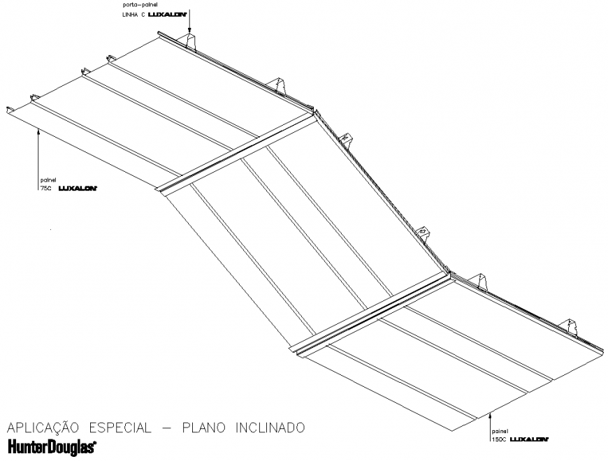 Detail of Metal suspended ceiling layout file