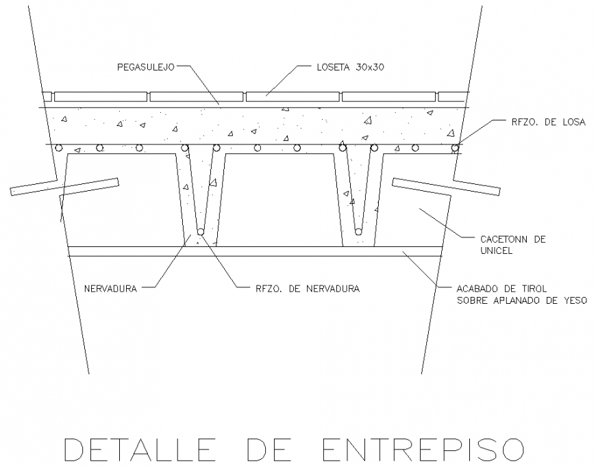 Detail of mezzanine section plan dwg file