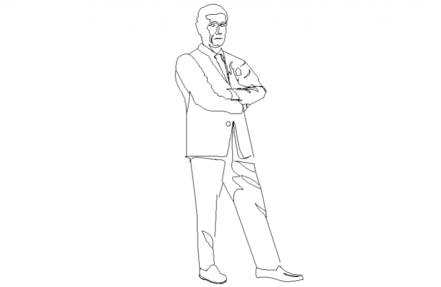 Detail of nerves people 2 d detail dwg file