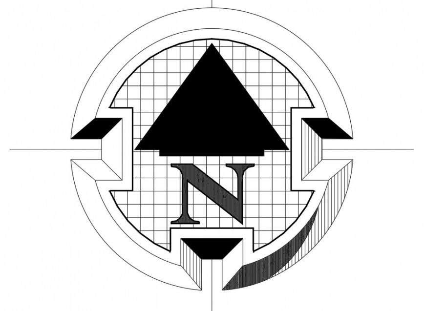 Detail of north side arrow dwg file