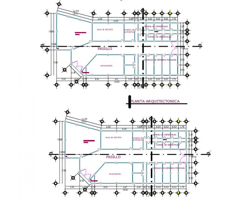 Detail of office building plan dwg file