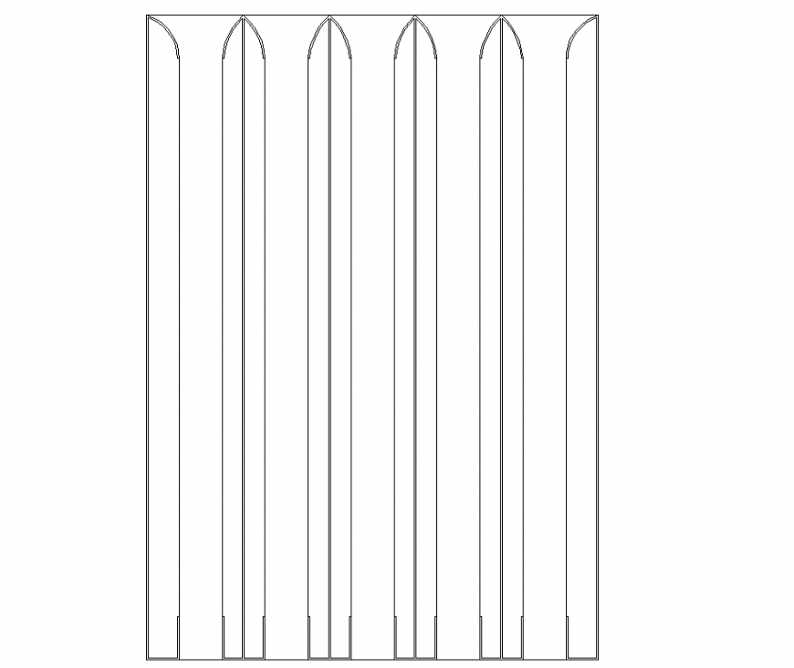 Detail of parallel baffle layout file