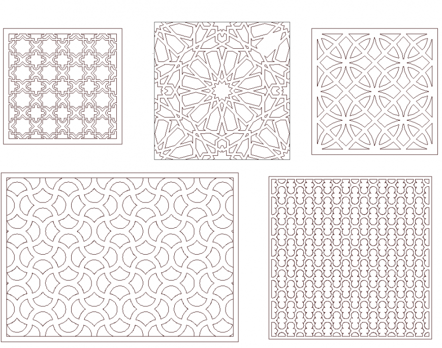 Detail of patterns all flooring design layout file