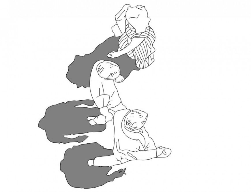 Detail of People Plan shaddow dwg file