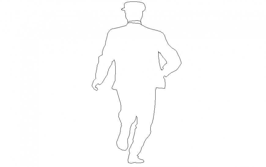 detail of people shadow 2 d dwg file