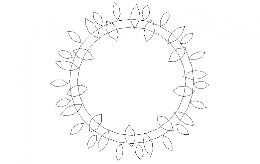 Detail of Plant planning 2 d detail autocad dwg file