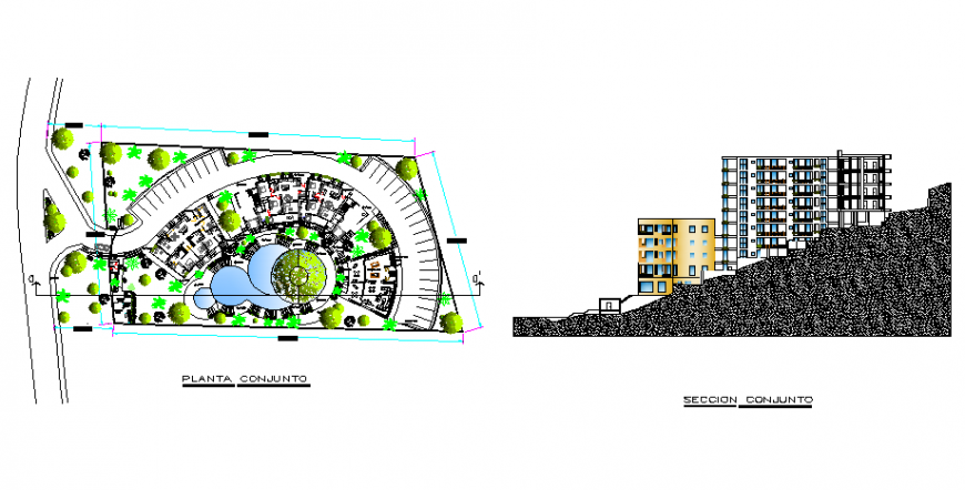 Detail of commercial building plan detail