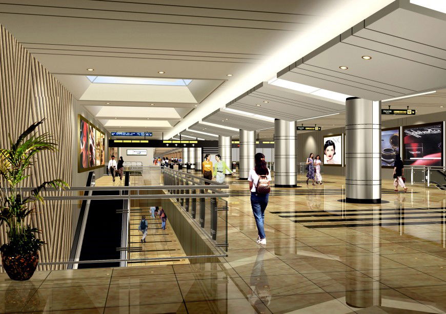 Detail of railway station plan dwg file